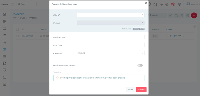 Invoice Customization