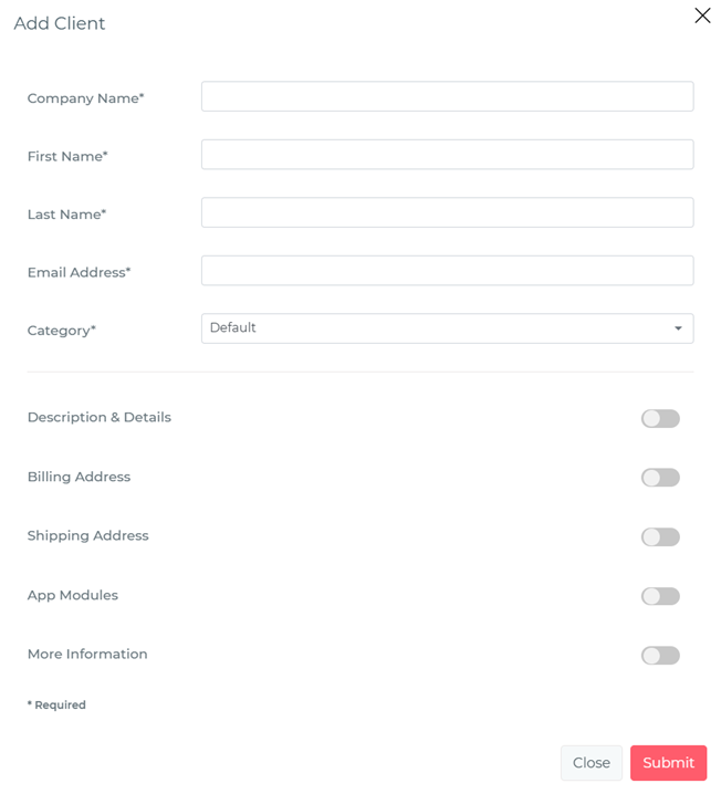 Project Details Form